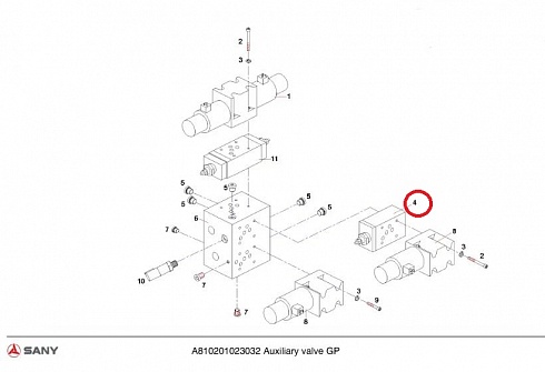 Клапан HSMSPCARTAER2010 для бетононасоса SANY ( 60052795 ) / HSM-SPCARTAER20-10