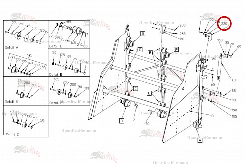 Угловой датчик B94.02430 для свеклоуборочного комбайна Grimme Rexor 620/630