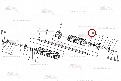 Промежуточный диск с насадкой 088.01423 для свеклоуборочного комбайна Grimme Rexor 620/630