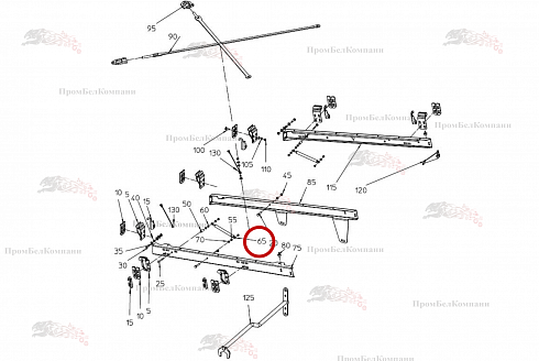 Амортизатор B89.02543 для свеклоуборочного комбайна Grimme Rexor 620/630