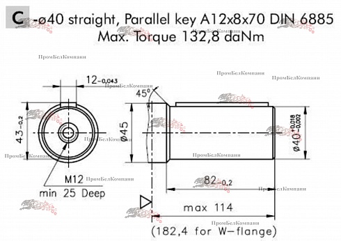 Изображение Гидромотор героторный M+S Hydraulic MT 200 C (BM4U 200C, Danfoss OMT 200 C)  для комбайна Franz Kleine SF 10, комбайна Franz Kleine SF 20  гидромоторы