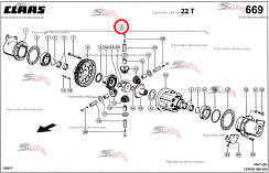 Картинка запчастей: Дифференциал 0007706671 для комбайна CLAAS LEXION 560