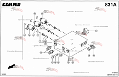 Картинка блок распределительный 0000398530 для комбайна claas lexion 560