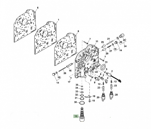 Электромагнитный клапан John Deere RE177539 / RE155967 / RE150946