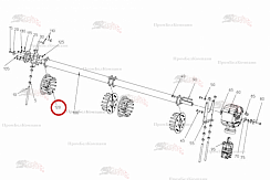 Картинка запчастей: Пальцевый диск 006.00743 для свеклоуборочного комбайна Grimme Rexor 620/630