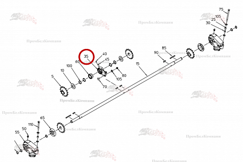 Корпус Y- подшипника 100.94211 для свеклоуборочного комбайна Grimme Rexor 620/630