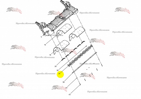 Планка для ножей 015.73200 для свеклоуборочного комбайна Grimme Rexor 620/630