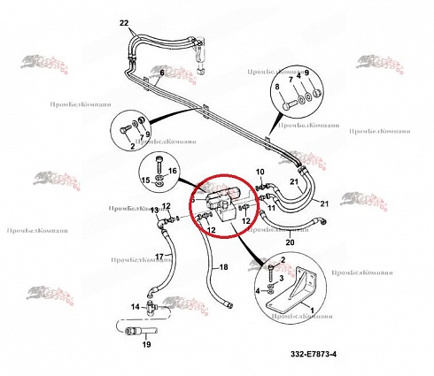 Клапан гидравлический JCB 332/H5331, 332/E4285, 25/107800 / REXROTH R933007746 для JCB 541-70, JCB 560-80, JCB 532, JCB 533-105, JCB 537-135, JCB 506-23TC