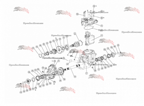 Блок цилиндров в сборе с валом и поршнями коробки передач / КПП  Walterscheid & Sauer Bibus ICVD GT-S1N-233V-118 телескопического погрузчика  Claas Scorpion 6030