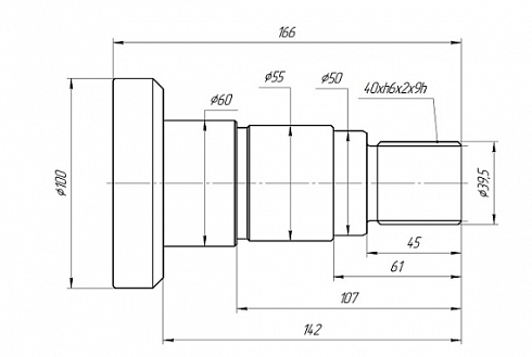 Ведущий вал гидромотора Bosch Rexroth A6VM80 для BME-1560 / BME-1565 / БМЕ-1560 / БМЕ-1565