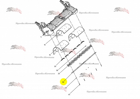Противорежущая пластина (контрнож) 015.77963 для свеклоуборочного комбайна Grimme Rexor 620/630