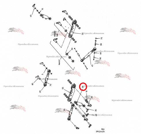 Гидроцилиндр (цилиндр двойного действия) 092.02295 для свеклоуборочного комбайна Grimme Rexor 620/630