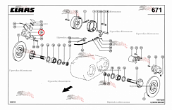 Картинка запчастей: 0007694971 000769497.1 Суппорт тормозной ( скоба ) Knott 13248 для Class Lexion 540, 550, 560, 600, Claas Tucano 320, 330, 420, 430