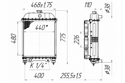 Блок радиаторов 168.1301.000 Амкодор 211