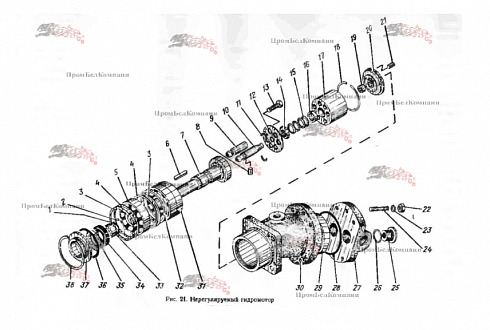 Гидромотор аксиально-поршневой нерегулируемый 210.12.11.00А для экскаватора ЭО-3322