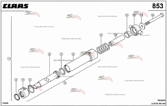 Картинка гидроцилиндр 0006285273 для комбайна claas lexion 560