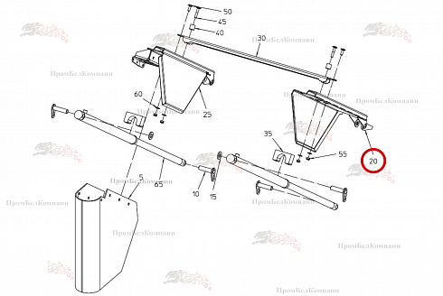 Кронштейн впереди 100.99391 для свеклоуборочного комбайна Grimme Rexor 620/630