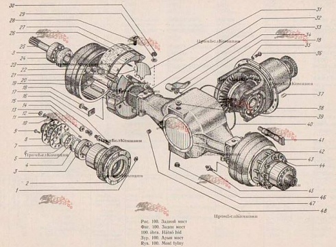Задний мост Э-302Б-3-5100-00 экскаватора ЭО-3322