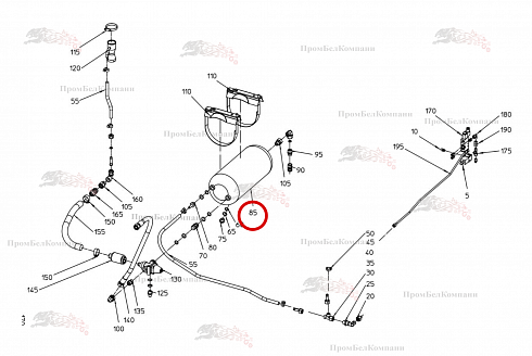 Воздушный ресивер 89.05005 для свеклоуборочного комбайна Grimme Rexor 620/630