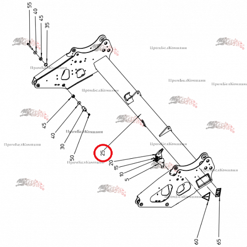 Рама выкапывающего диска 101.02178 для свеклоуборочного комбайна Grimme Rexor 620/630
