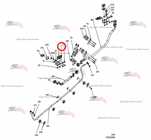 Блок подключения гидромотора A2FM56 092.02393 для свеклоуборочного комбайна Grimme Rexor 620/630